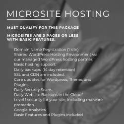 Microsite Hosting Package<br> (must qualify)